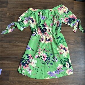 New York & Company off the shoulder floral dress